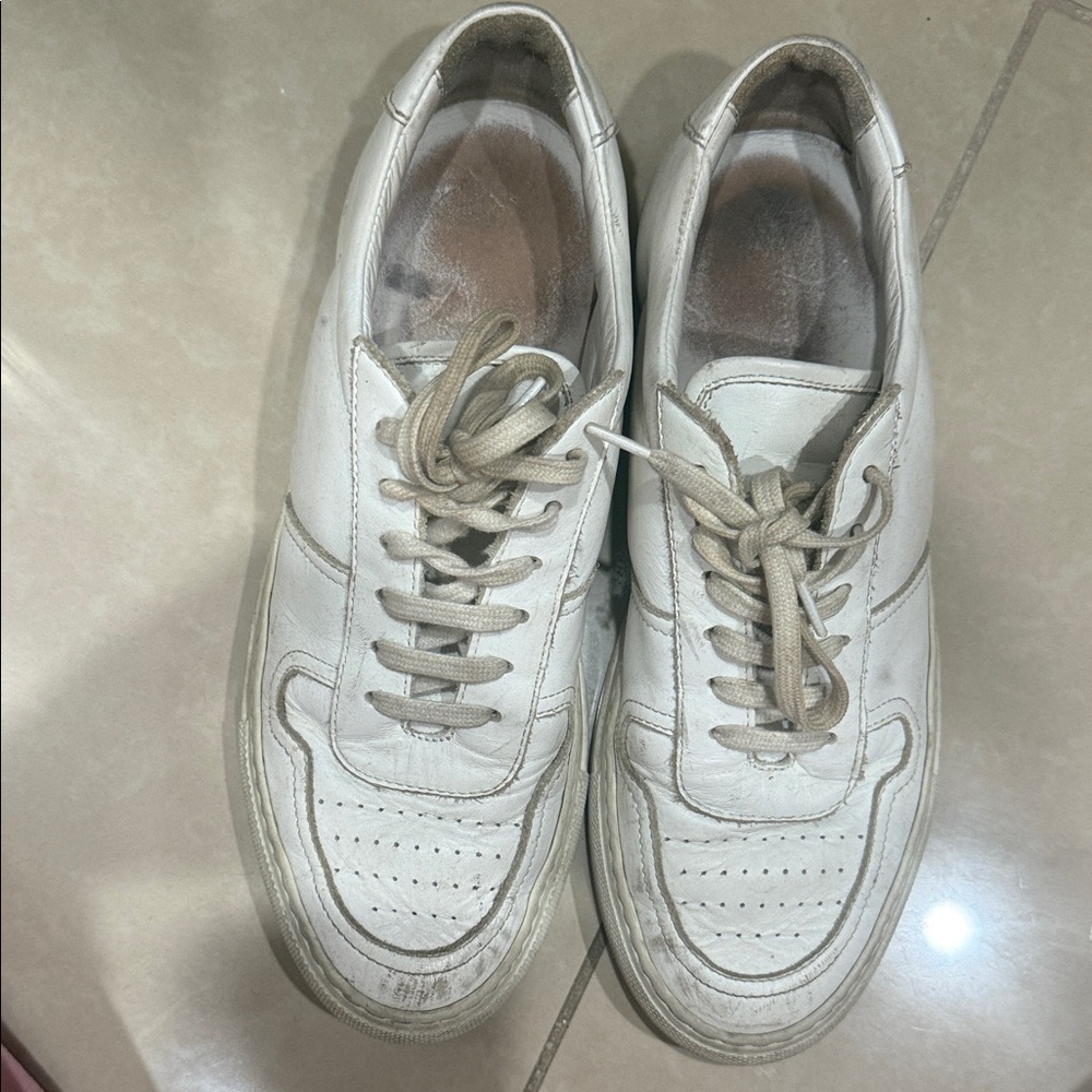 Common Projects Off-White Leather Sneakers
